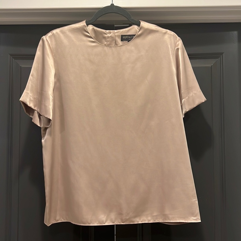 Champagne “silky” Blouse